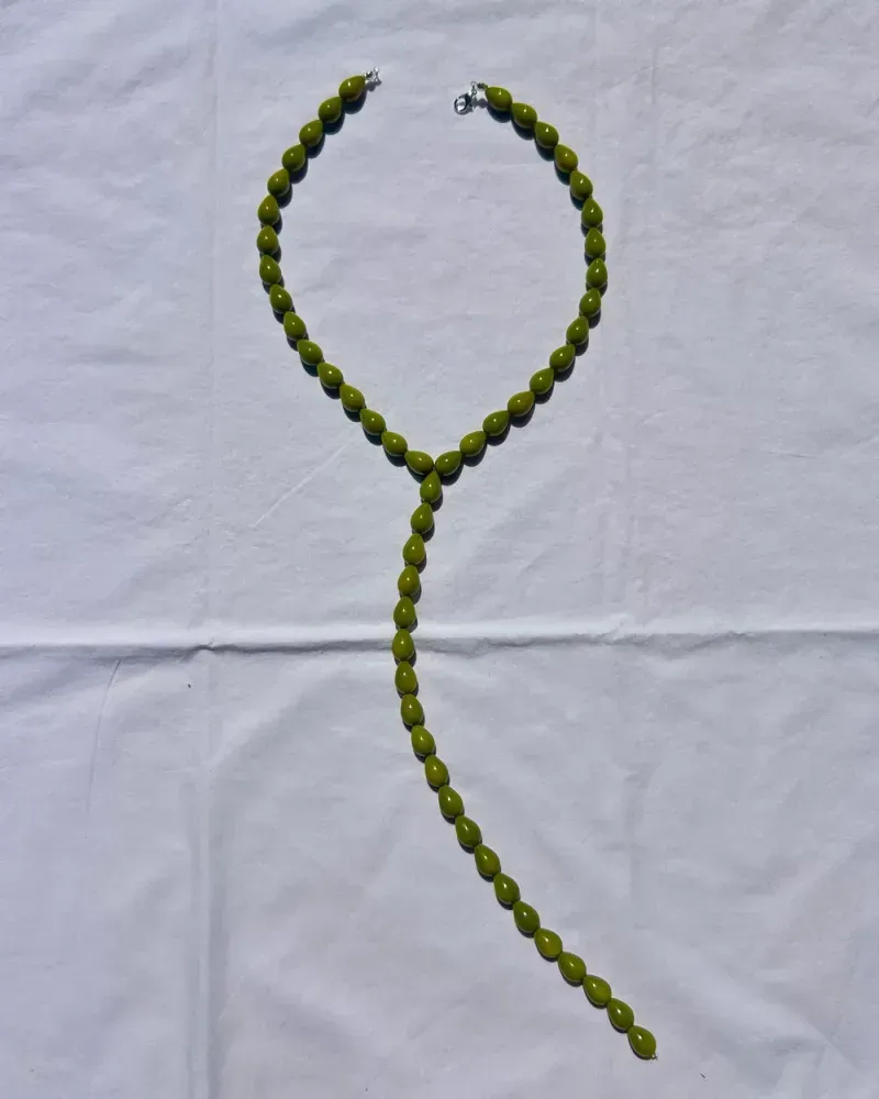 The Line Necklace — Olive — photo 2